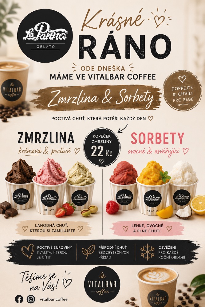 La Panna Gelato — Zmrzlina & Sorbety ve Vitalbar-Coffee